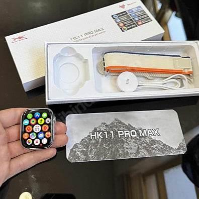 Hk11 pro max amoled ekranlı 45mm çift kordonlu ios android uyumlu akıllı saat WEARFİT